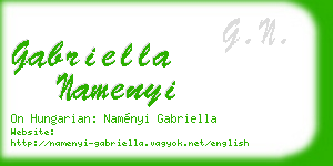 gabriella namenyi business card