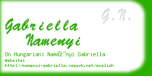 gabriella namenyi business card